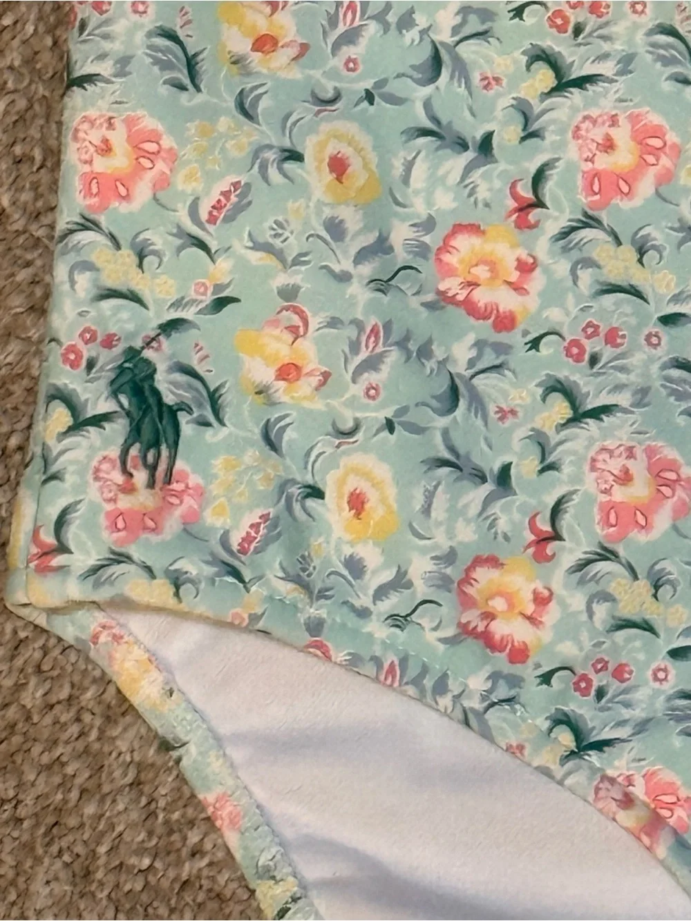 Polo Ralph Lauren Girls Size 10 Floral One Shoulder Swimsuit NWT $75